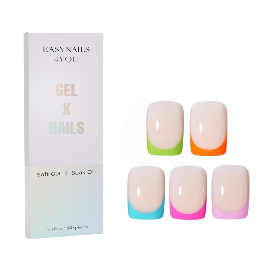 GeluXe French - Nude Short Square Summer Set