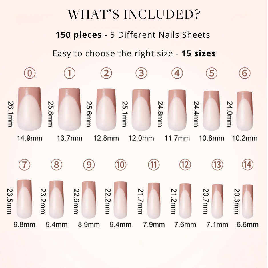 GeluXe French - Nude Long Square Pastel Set