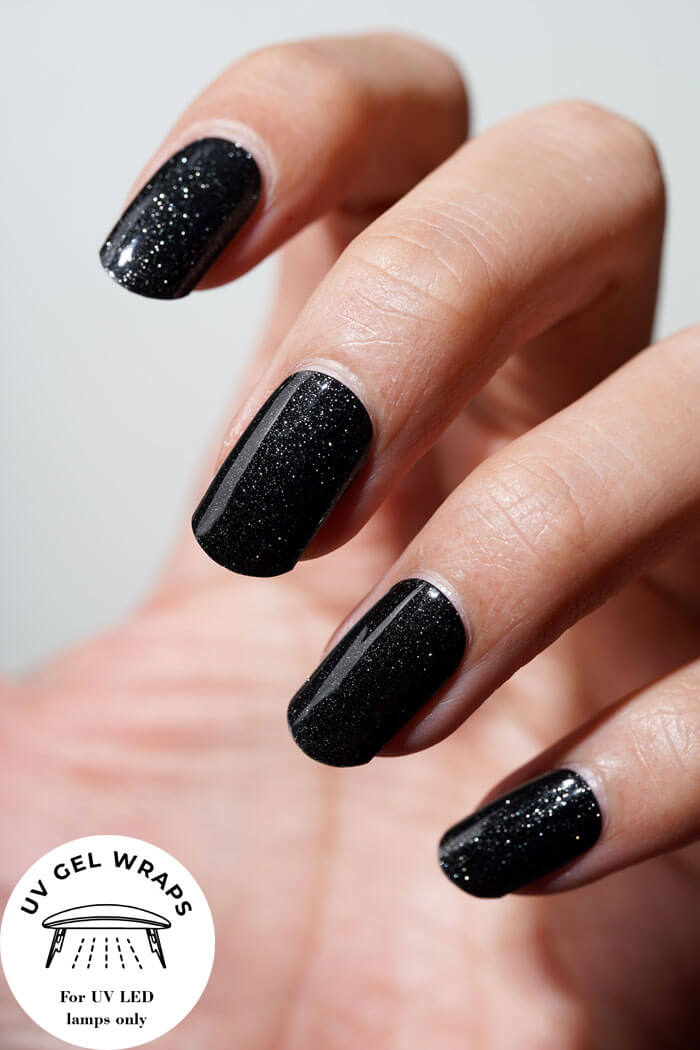 Black Glitter Nails NG129