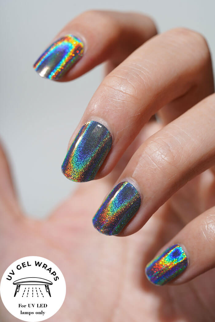 Silver Holo Nails NG323