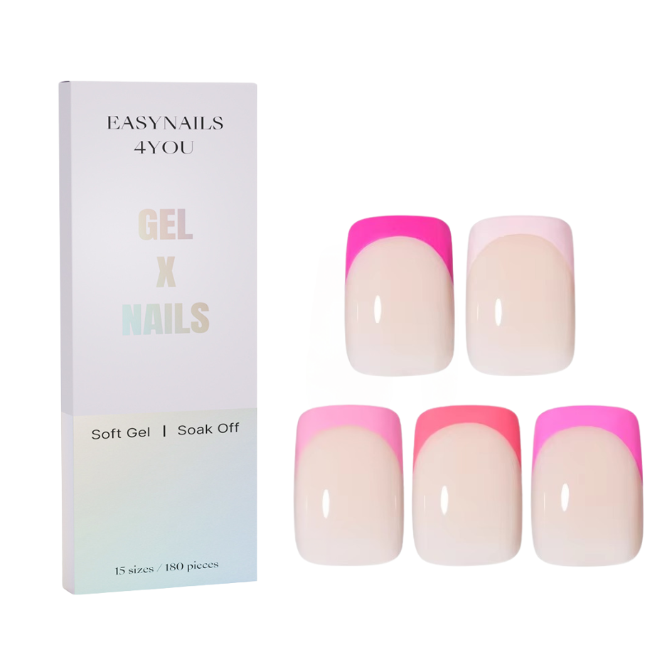 GeluXe French - Nude Short Square Pink Set