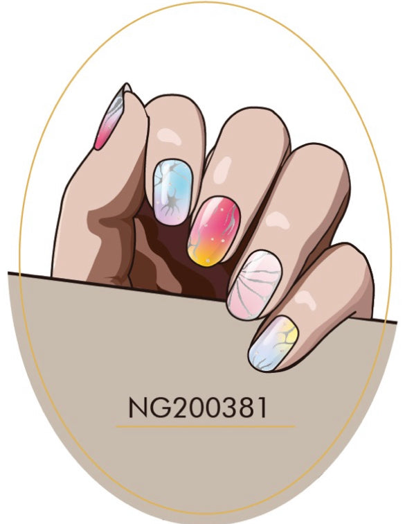 Rainbow Deluxe Nails NG381