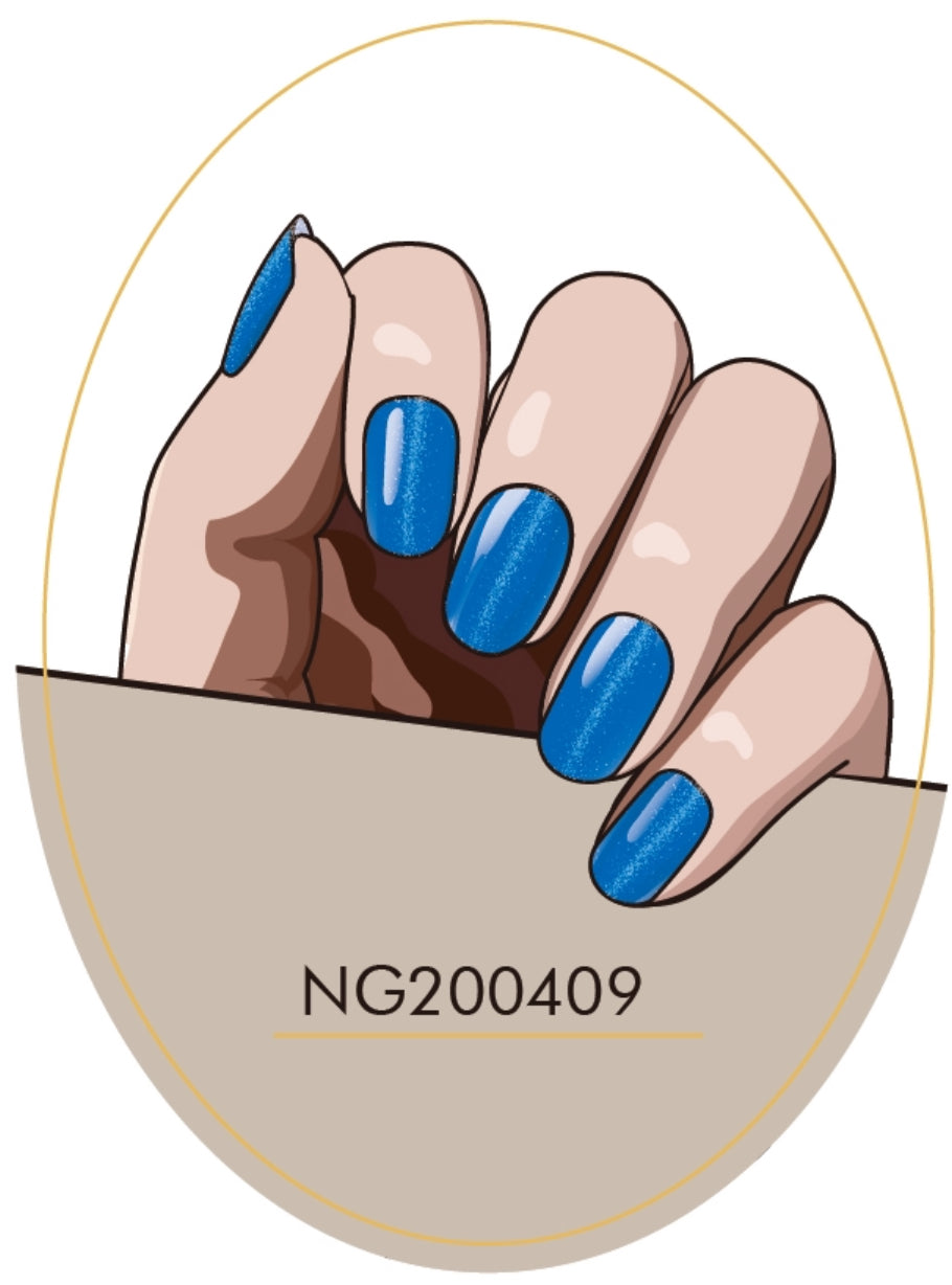 Blue Cat eye Nails NG409