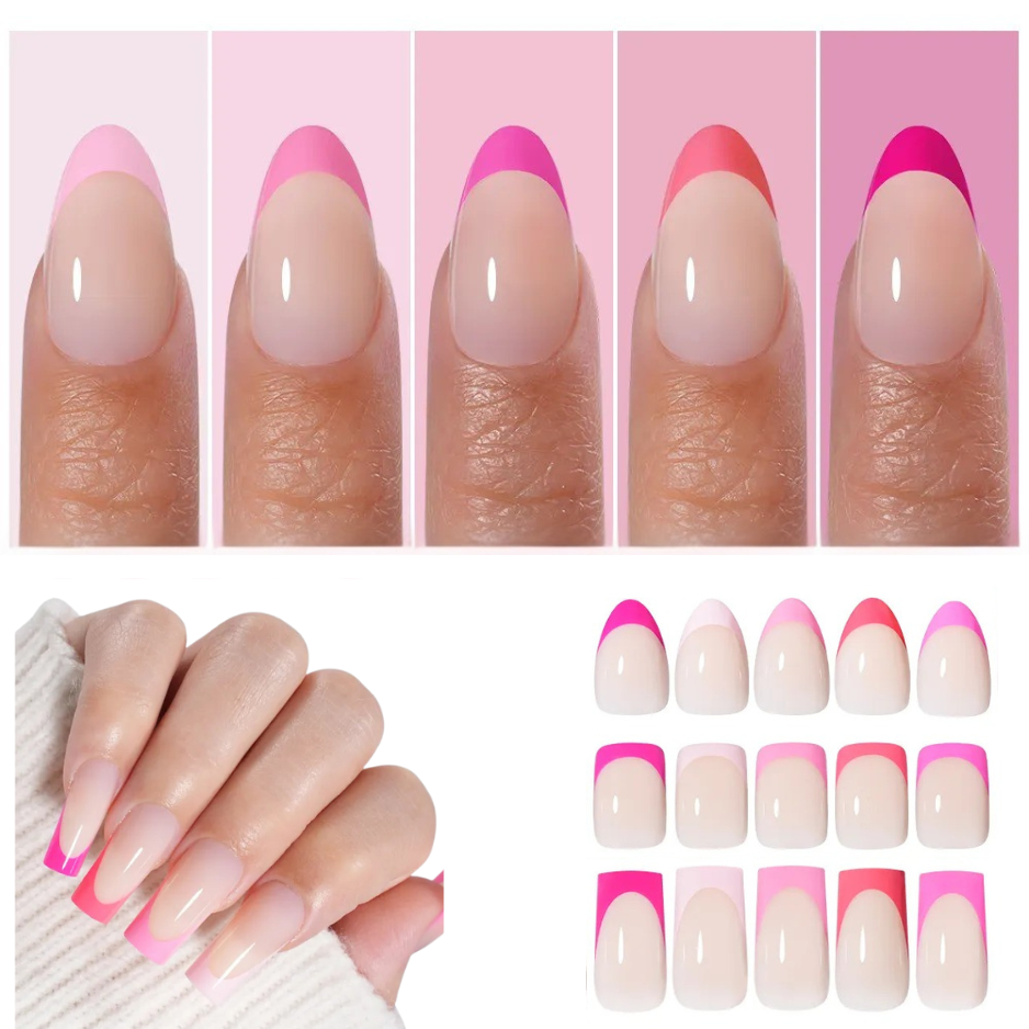 GeluXe French - Nude Short Square Pink Set
